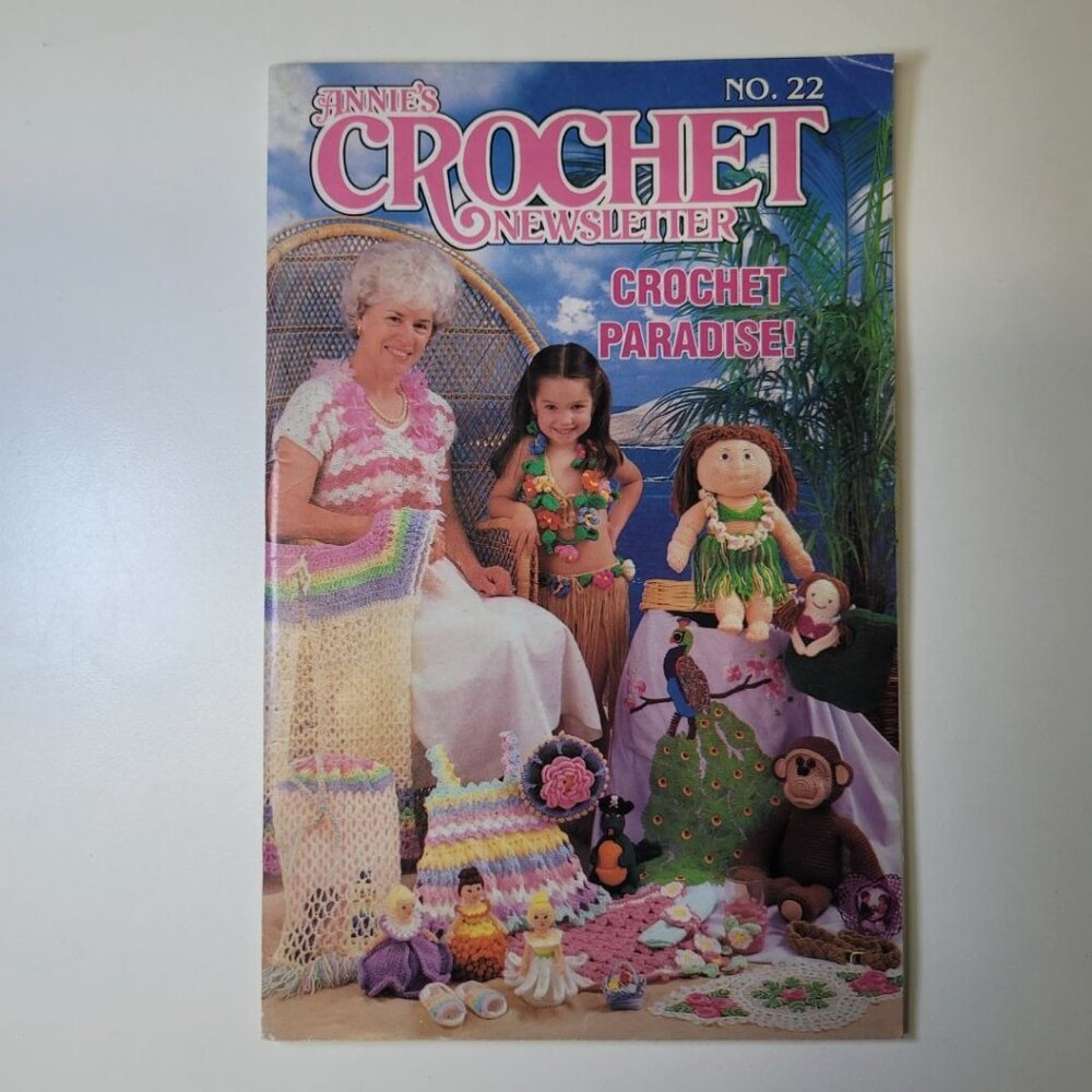 Annies Crochet Newsletter 1986 No 22 Hawaiian Doll Dress‎ Crafting Doily Afghan